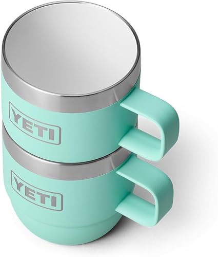Miniatura 7 de YETI Rambler - Taza apilable de acero inoxidable con aislamiento al vacío, capacidad de 6 onzas, paquete de 2, color espuma de mar