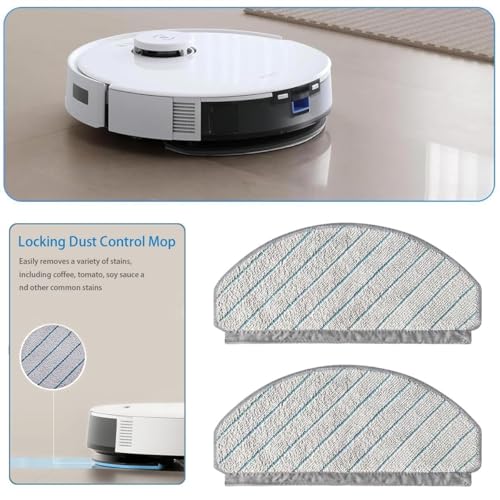 Image of Replenishment Kit | Compatible with Ecovacs Deebot N30, N30 Plus White | 2 Side Brushes, 2 Filters and 2 Mops 1 Cleaning Tool (ED N30 PlusWH NOBRISTLEKIT)