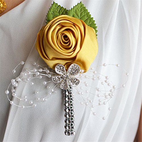 S SSOY Boutonniere Bridegroom Groom Artificial Flower Corsage Men's Boutonniere Groomsmen Best Man