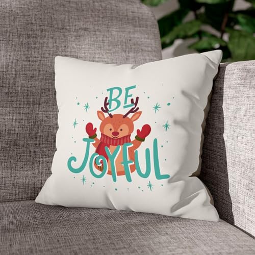 Coussin de Noël en Velours Blanc pour Déco de Salon Cocooning