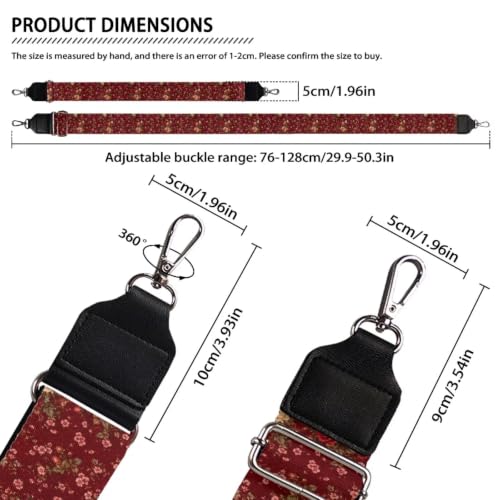 Image of Adjustable Purse Strap Replacement, Wide Shoulder Canvas Bag Strap, Crossbody Handbag Strap