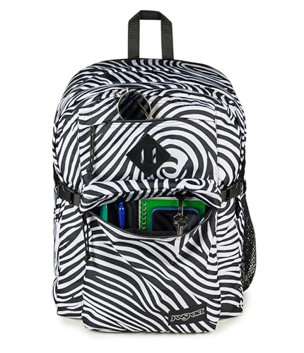 Image of JanSport Main Campus Backpack - Travel or Work Backpack with 15-Inch Laptop Sleeve and Dual Water Bottle Pockets, Surreal Swirlies