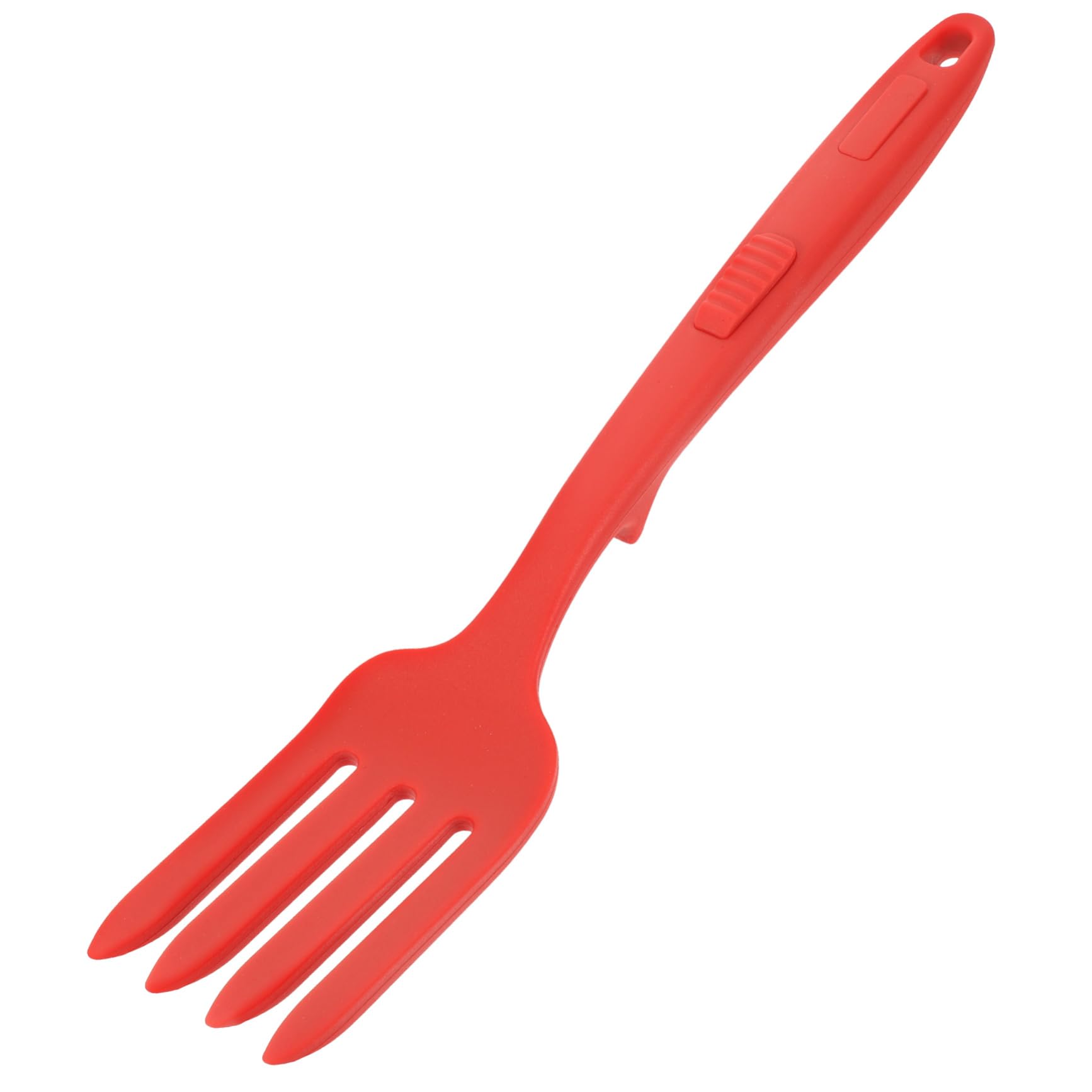 FUNOMOCYA Silicone Cooking Fork Bbq Fork Egg Whisk Fork Cooking Utensil Bacon up Pasta Twirling Fork Bread Tools Cooking Spaghetti Fork Wear-resistant Dinner Fork Non Bin Bag Red