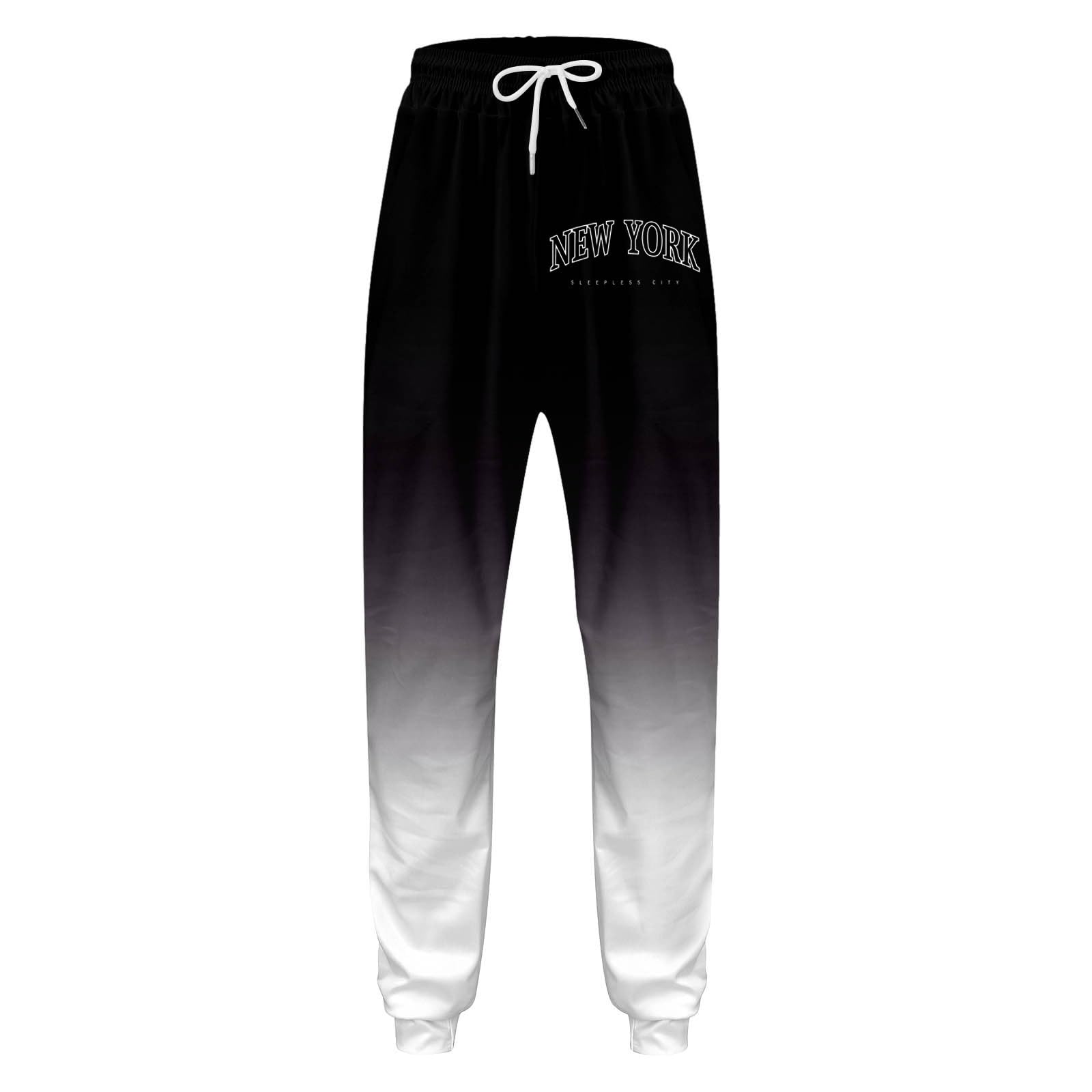 Generisch New YORK - Tuta da jogging da uomo, con logo sfumato, con cappuccio e pantaloni da jogging, a maniche lunghe, Y2K, comoda tuta sportiva
