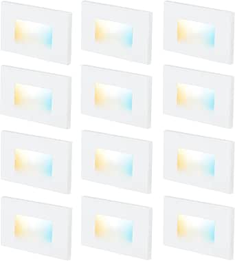 CLOUDY BAY 3 Color 120V Dimmable LED Indoor Outdoor Step Light,3000K ...