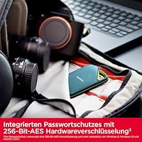 SANDISK Extreme PRO Portable SSD 4TB (up to 2000MB/s Read/Write speeds, 256 bit AES Hardware encryption, up to Three-Meter Drop Protection, IP65 Water and dust Resistance) Monterey – Ansicht 6