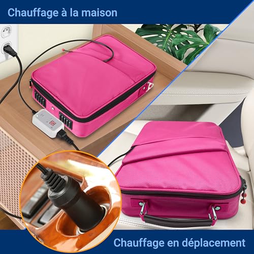 Système portable de thérapie avec pierre chauffée basaltique et kit de massage complet