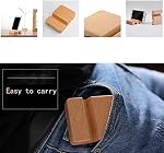 2 Pièces Double Groove Design Bois naturel Support de téléphone cellulaire Portable Support mobile, Support de table pour tous les types de téléphone iPad mini