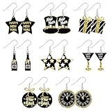 【DES MOTIFS FESTIFS】Inspirées des motifs du Nouvel An et associées à des couleurs classiques noir et or, ces pièces brillent de mille feux tout en conservant un charme espiègle. Chaque paire de boucles d'oreilles pour femmes pour le Nouvel An rayonne de joie festive, insufflant à votre look une touche de célébration. Parée de ces accessoires éblouissants pour le Nouvel An, vous serez à coup sûr le centre de l'attention !
