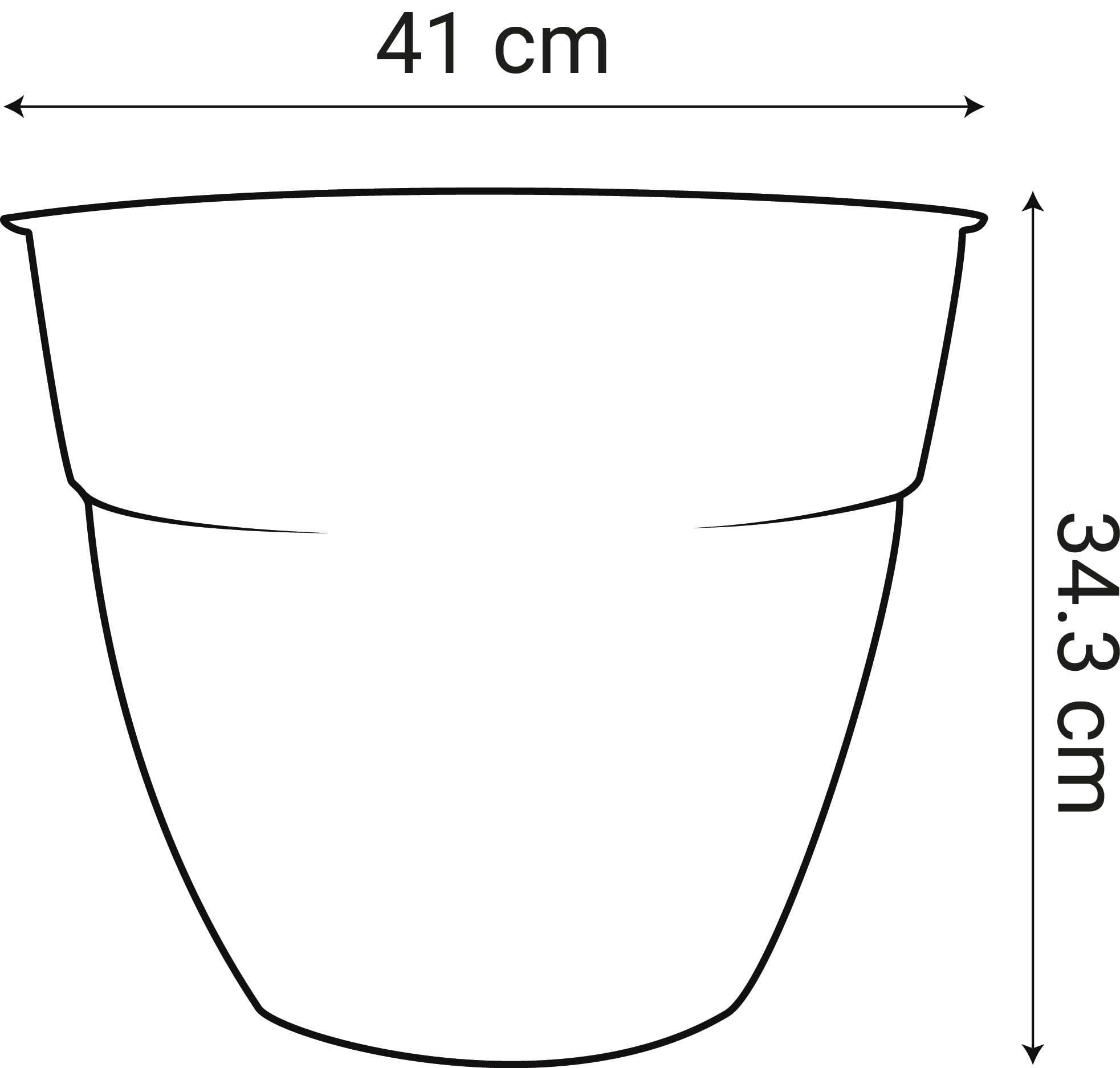 EDA Osaka – Maceta de 40 cm de diámetro – Volumen 28,3 L – Ø 41 x 34,3 cm – Verde Laurel