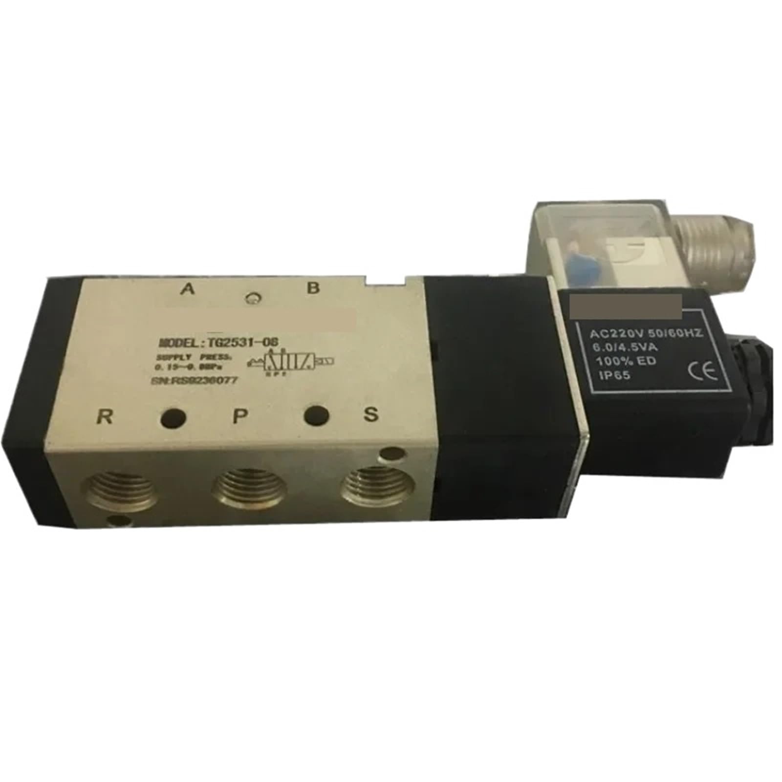 Électrovanne de commande pneumatique 5/2 TG2531-08 AC220V aimant électrique bobine