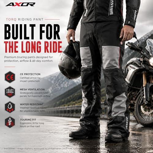 Image of Axor Torq Riding Pant Grey Black -M