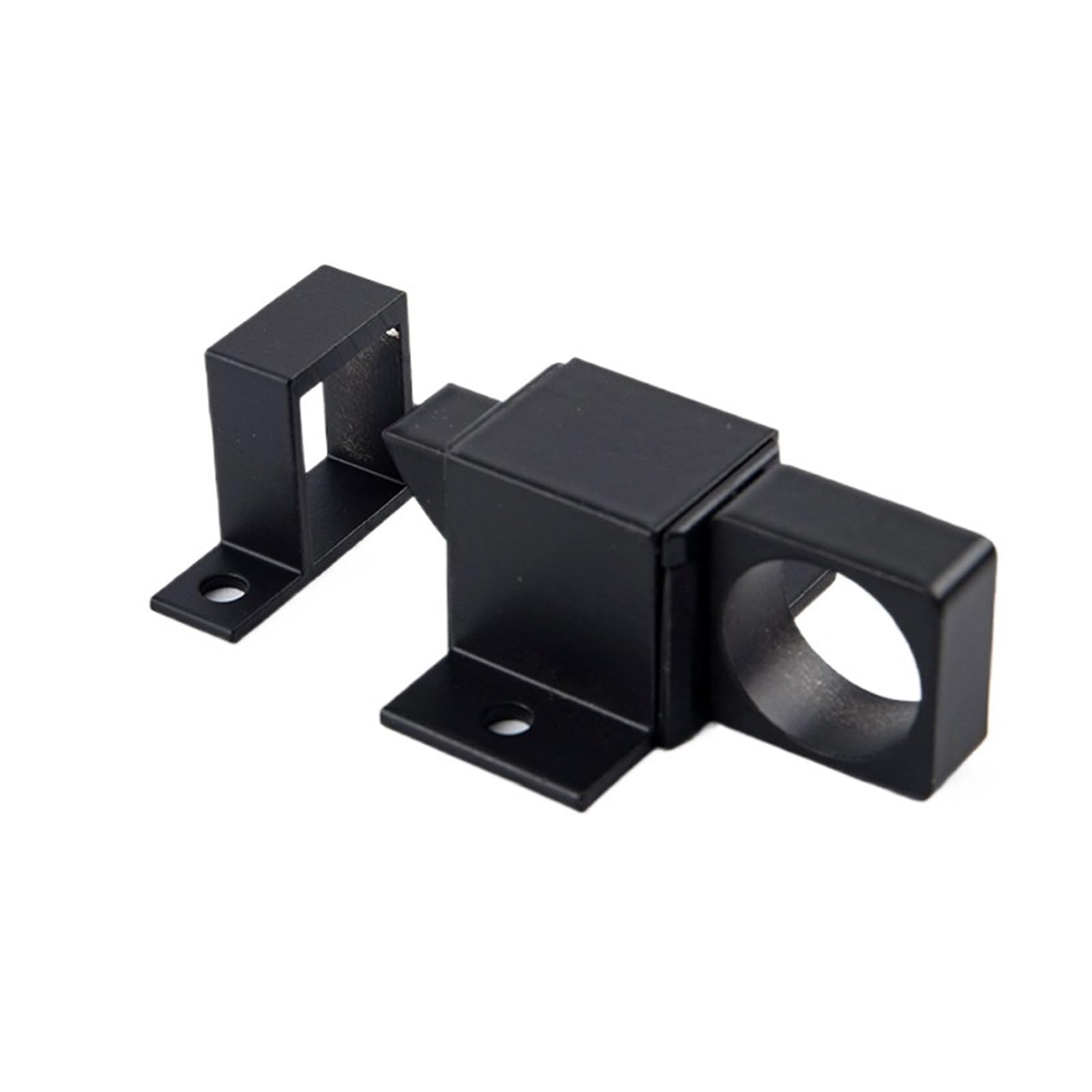 Gate Bolt Aluminum Alloy Door Bolt Latch Security Automatic Window Gate Spring Bounce Lock Spring-Loaded Pin(Black)