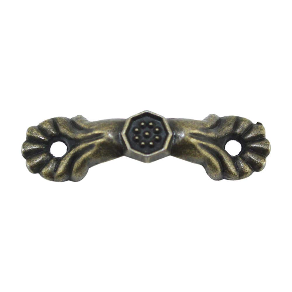 Stnyanxd 37X10mm Antique Cabinet Drawer Handles 5Pcs Bronze Decorative Pull Knobs For Wood Jewelry Box Furniture Dresser (37X10mm)