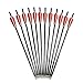 NIKA ARCHERY 12X 14 Crossbow Bolts Fiberglass Arrows with Flat Nock for Outdoor Hunting