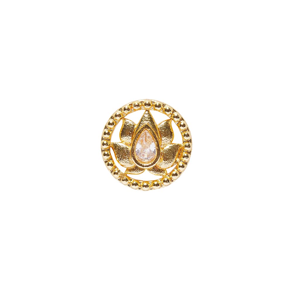 voylla Gold Plated Nose Pin With Geometric Shape-picture-14