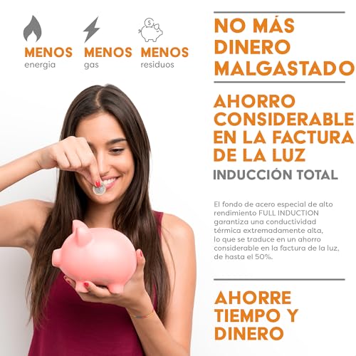 Cazo apto para horno y vitrocerámica ideal para optimizar espacio en cocina 7
