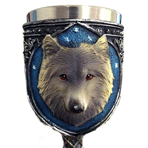 BESPORTBLE Cálice de vinho de lobo copo de vidro copo de vinho de aço inoxidável copo de vinho coleç