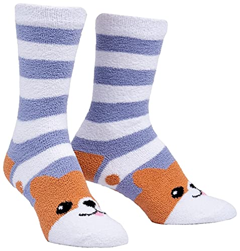 Sock It To Me Women's Hey Corgeous Corgi Fuzzy Slipper Socks Sock It To Me Women's Hey Corgeous Corgi Fuzzy Slipper Socks