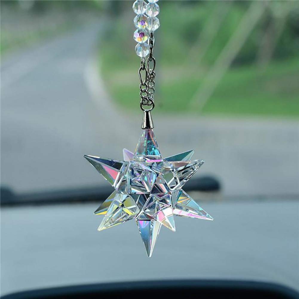 Car Pendant Crystal Meteor Decoration Hanging Ornament Charms Automobiles Interior Rearview Mirror Suspension Trim Accessories