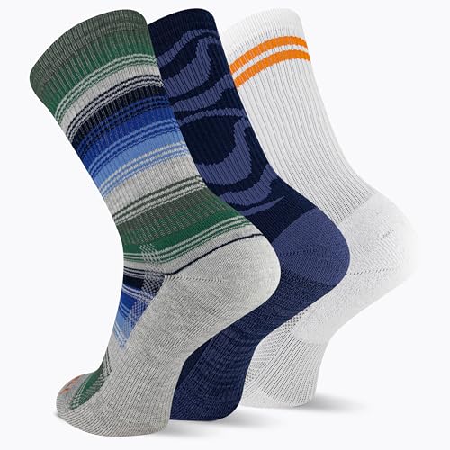 Image of Merrell Repreve Cushioned Hiker Crew Socks 3 Pair