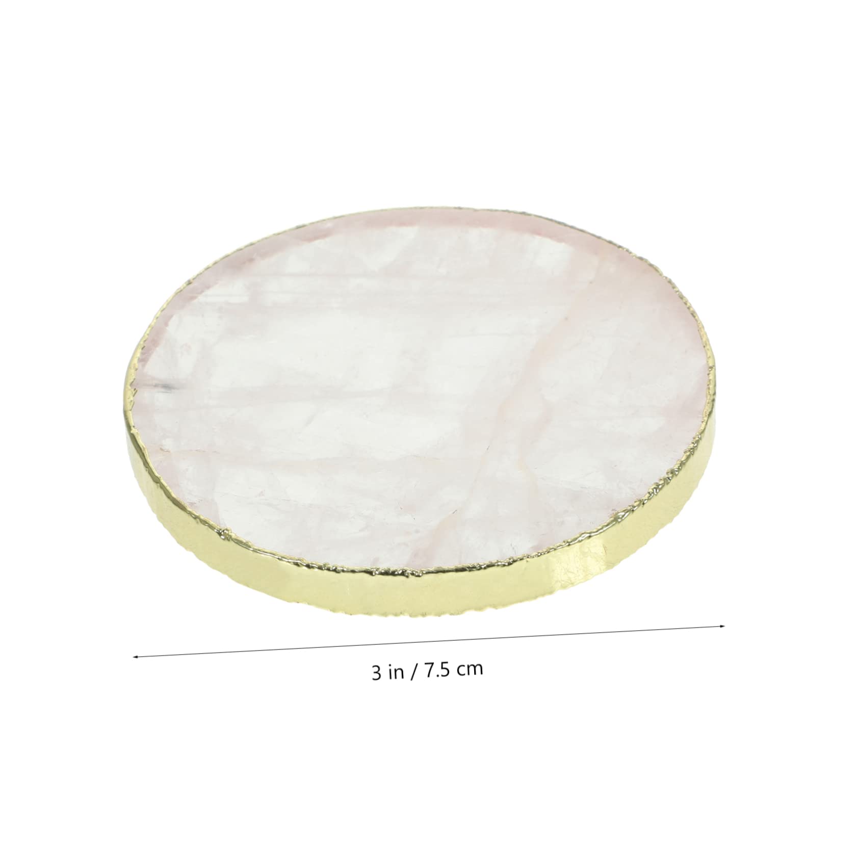 Alipis 2piezas Posavasos De Cristal Natural Borde De Cúpula para Decoración De Mesa para Bodas Aniversarios y Fiestas
