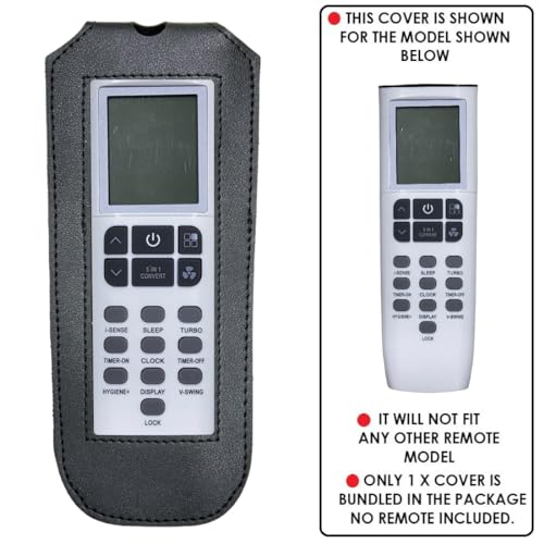 Image of Zaoma Protective Case PU Leather Cover Holder Compatible for AC Remote Model No:. 259 Compatible for Godrej AC Remote Control Protective Case (Black)