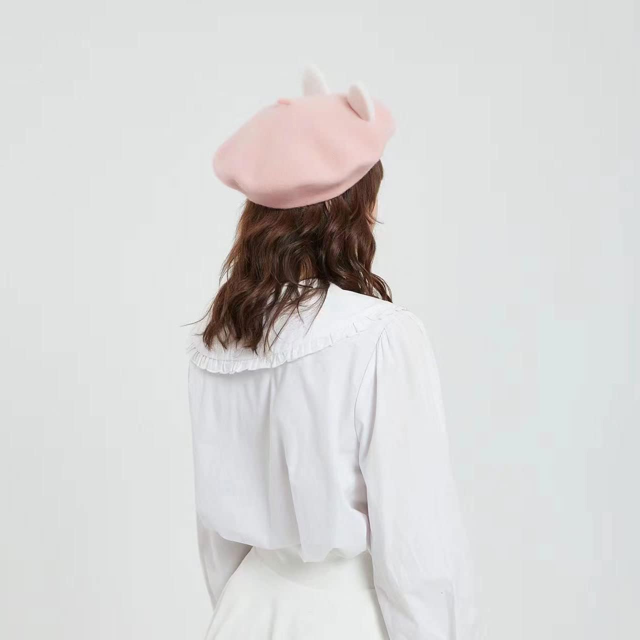 Women's Cute Lolita Cat Beret Cap Painter Hat Sweet Students