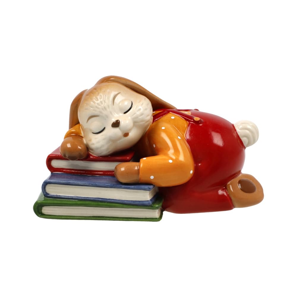 Goebel Rabbit Figurine Rabbit School Short Break, Made of Stoneware, Dimensions: 10 x 6 x 6 cm, 66-845-85-1