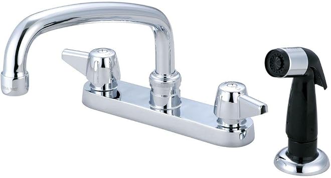 Central Brass 0126-A Two Handle Cast Brass Kitchen Faucet in Chrome