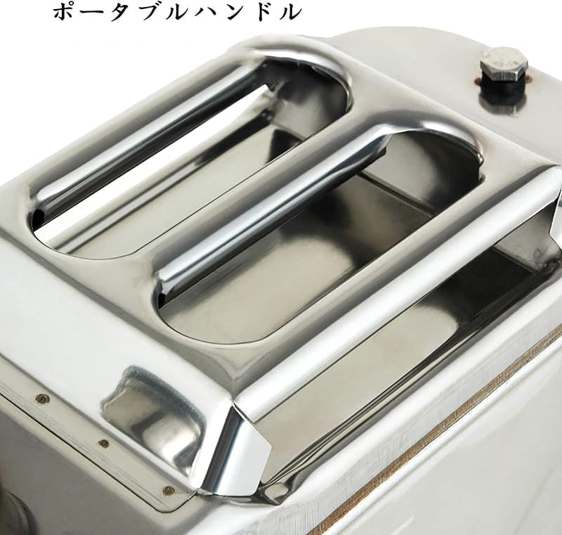 Rutexc ステンレススチール製の緊急用ガソリン缶、軽量緊急用、ノズル付き、消防法準拠、信頼性の高い燃料貯蔵容器のための商用グレー