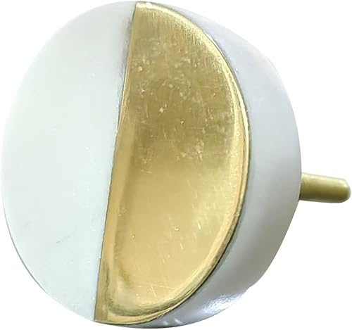 Miniatura 2 de Perilla Home Juego de 6 pomos decorativos de mármol Luna para el hogar, gabinetes de cocina, armario, puerta de cristal, aparador, armario y