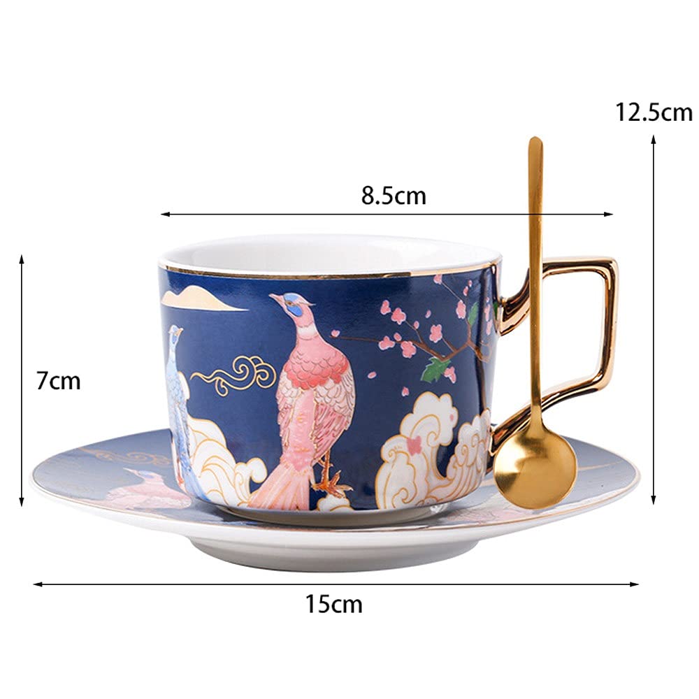 Set di tazzine da caffè in porcellana, set di tazze con piattino, set di tazze da tè e piattino for caffè in ceramica Tazze contemporanee in porcellana Tazze da tè Set di tazze da caffè e piattini di
