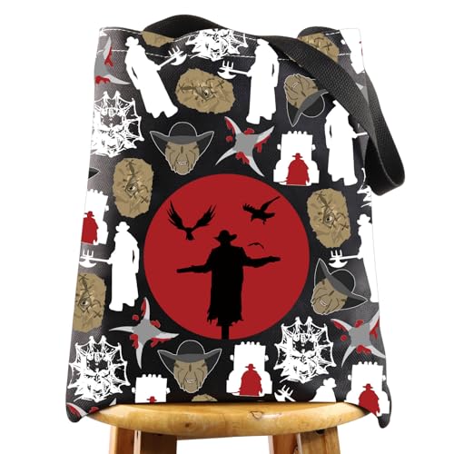 Bolso tote de lona LEVLO Jack & Hayes para fans de películas de terror, bolso de hombro con merchandising de horror miniatura 1