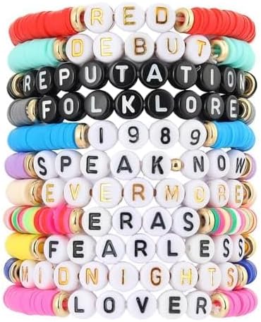 Miniatura 7 de PCGJICZ Juego de 11 pulseras inspiradas en Taylor de 1989, pulseras inspiradas en el álbum de Taylor y amantes de la música, regalos para fanáticos