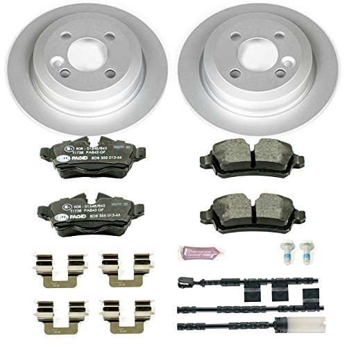 Image of Power Stop ESK6331 Rear Euro-Stop Brake Kit Mini Cooper and 1 Rear Sensor Wire For Mini Cooper 2011-2015 [Model Specific]