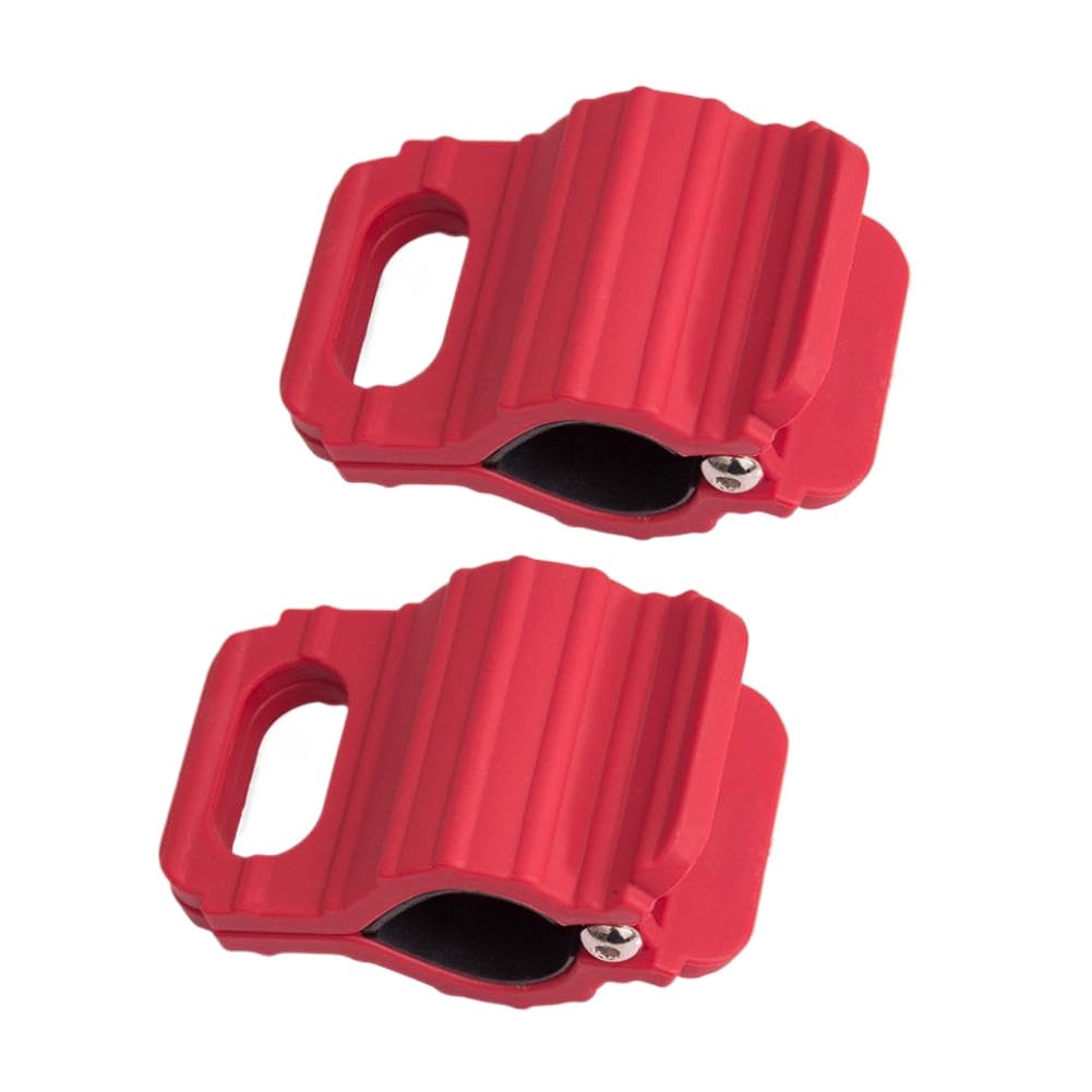 Pince de fixation universelle pour moto avec connexion à encliquetage pour guidon(Red)