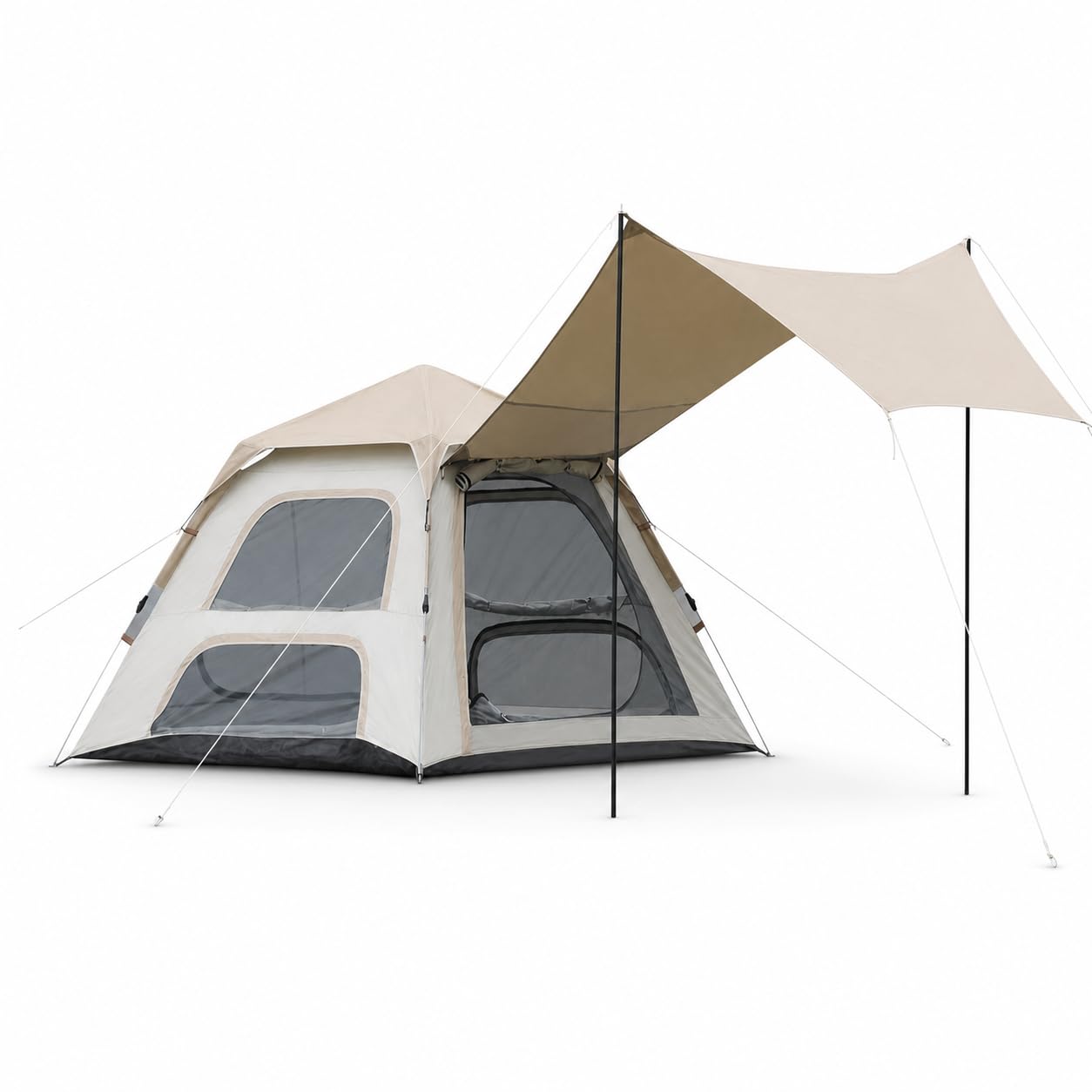 Homyl Campeggio Automatica Up per 2 o 4, Impermeabile e con Protezione Solare UPF>50, 240 * 240 * 155cm