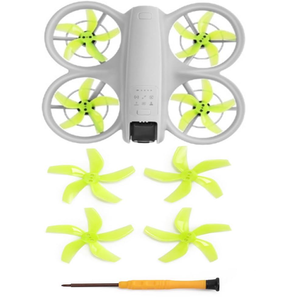 Generic Propellers Replacement For DJI NEO, Multi-Color Propeller, Quick-Release Replacement Props, Wings Blades with Screwdriver, Drone Accessories (2 pairs green)
