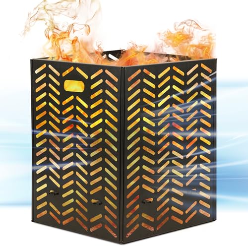 Burn Barrels for Outside for Burning Trash Incinerator Burn Cage for Paper Yard Waste Thick...