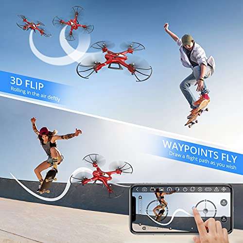 Holy Stone Hs200 Fpv Drone With Camera 720P Hd Live Video For Adults And Kids Rc Wifi Quadcopter With Voice App Control, Altitude Hold, 3D Flip, One Key Function, 2 Batteries, Easy To Fly For Beginners #TOP2