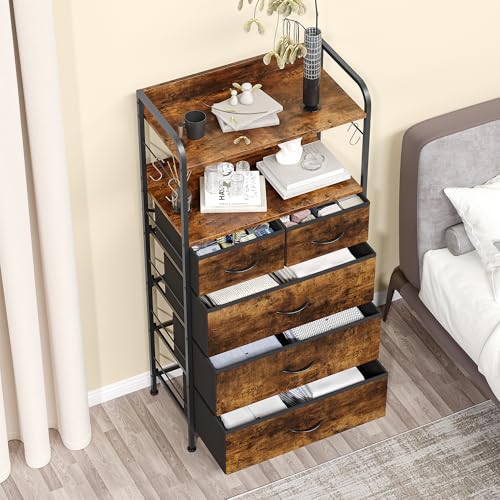 Patikuin 5 Drawers Dressers, Dresser for Bedroom, Small Dressers &...