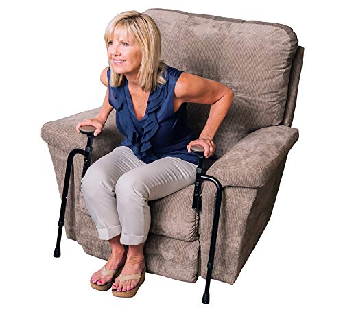 Stander EZ Stand-N-Go, Adjustable Standing Mobility Aid, Chair Assist Grab Bars with Ergonomic Stand Assist Handles, Independent Living Aid