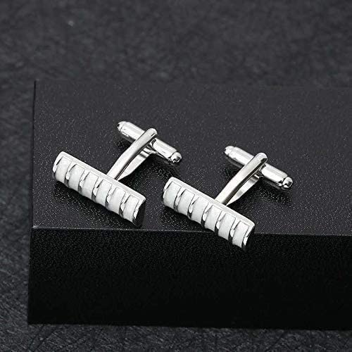 Gemelli da Uomo Elegante Polsino da Uomo Camicia da Lavoro da Uomo Nuova Polsini con Motivo in Bianco e Nero Bottoni Regalo per Feste Amici Gemelli Accessori per Bottoni