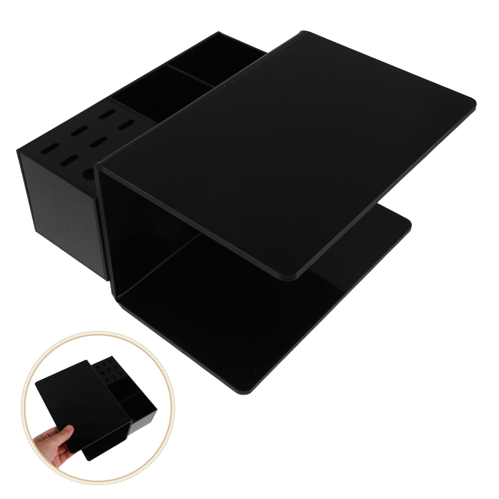 POPETPOP Organizador de Almohadilla para Pestañas Ergonómico y Desmontable con Soporte para Herramientas de Extensión Almacenamiento Estable para Salón y Profesional o Doméstico