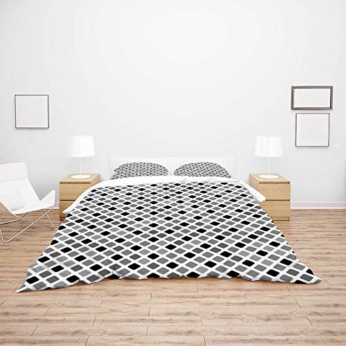 Parure de lit mosaïque抗皱防褪色透气3件套Queen Size床品 - 4