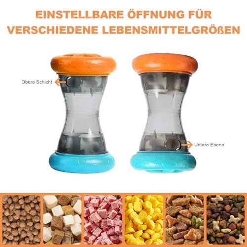 NUUOTP Hundespielzeug Intelligenz Interaktives Hundespielzeug Rollender Leckerli Spender Slow Feeder Puzzle Ball Hundespielzeugs zur Futterausgabe Snackball für Kleine und Mittlere Hunde