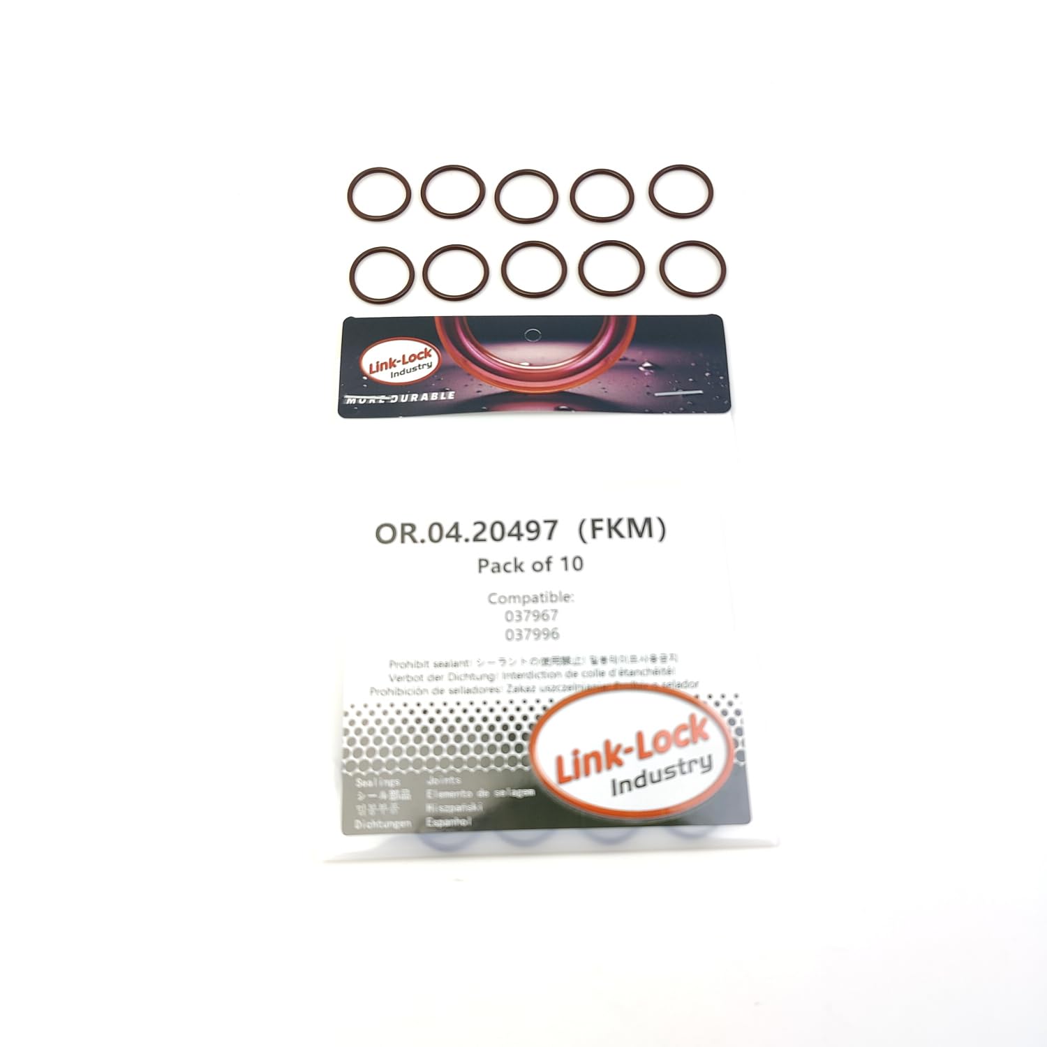10PCS OR.04.20497 FKM Viton Sealing O-Ring Kit of Turbocharger Oil Coolant Tube 037967 037996 for Citroen-C5 C6 C8 for Fiat for Peugeot