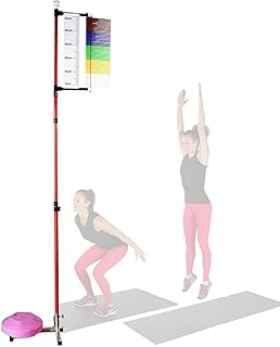 HLGKBY Vertical Jump Tester, Vertical Jump Tester Jump Measurement Test Stick Pole Tool,3.9-11.5 Feet Vertical Jump Tester with Stable Base, Basketball Volleyball Spike Coach Challenger