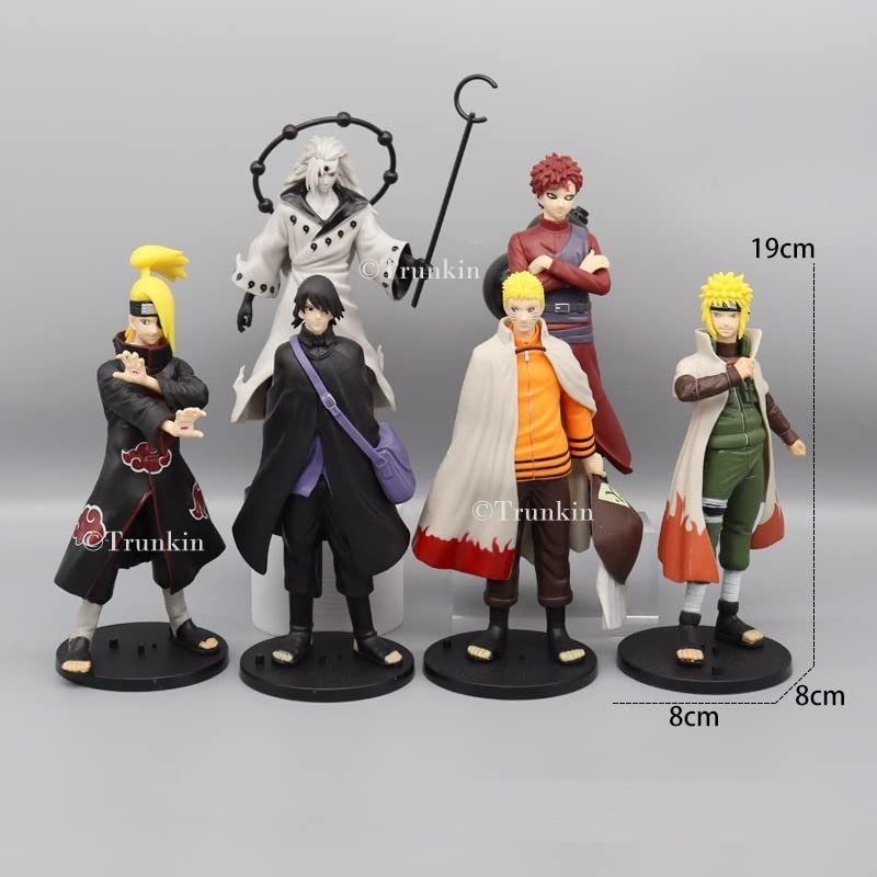 Image of Trunkin | Cute Madara Minato Sasuke (Set D) 6pcs Big Action Figure | Figurine to be Assembled Toy Set Cake Topper Figures Princess